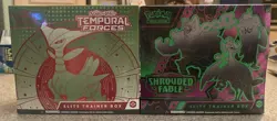 2x Pokemon ETBs: Temporal Forces TEF & Shrouded Fable SFA - Factory Sealed - Image 1