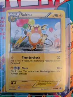 Pokemon TCG Raichu Next Destinies Card 40/99 NM Condition Blister Exclusive. - Image 1