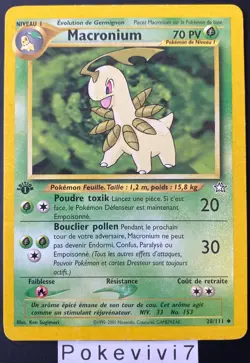 Carte Pokemon MACRONIUM 28/111 Neo Genesis Wizards EDITION 1 FR (VERSO !!) - Image 1