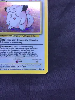 Pokemon Cards: Base Set Rare Holo: Clefairy 5/102 - Image 5
