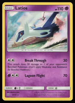 Latios 41/73 Holo Rare Shining Legends Pokemon Card - Image 1