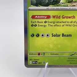 Meganium 001 Black Star Promo Stamped Prerelease Mega Evolutions Pokemon MEP NM - Image 4