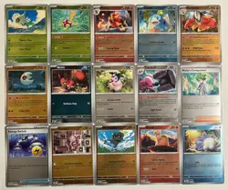 Pokemon TCG 60 Card Mega Evolution Lot No Duplicates 10 Holo 50 Reverse + Binder - Image 3
