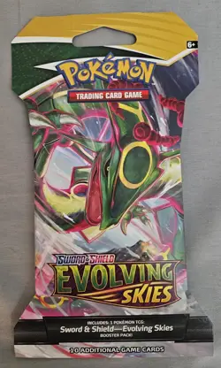 Pokemon TCG - Evolving Skies Sleeved Booster Pack Sword & Shield SEALED - Image 1