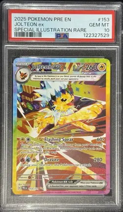 Jolteon EX PSA 10 Special Illustration Rare Prismatic Evolutions #153 POKEMON - Image 1