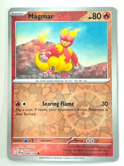 Magmar 020/159 Reverse Holo Journey Together Pokemon TCG Pack Fresh Near Mint NM - Image 5
