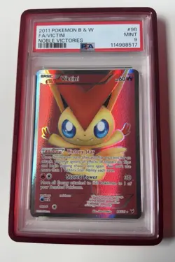 Pokemon Victini Noble Victories Full Art #98 PSA 9 Mint - Image 1