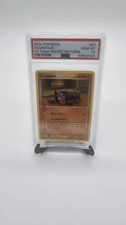 PSA 10 Gem Mint Houndour 2004 EX Team Rocket Returns #59 - Image 1