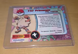 Pokemon #57 PRIMEAPE 1999 TOPPS TV Animation Rare Holo Foil - Image 2