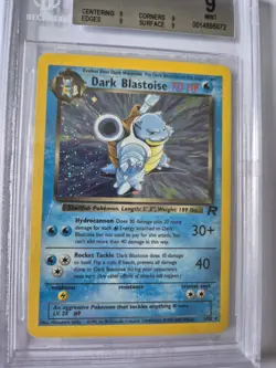Pokemon Dark Blastoise #3 Team Rocket Holo Rare BGS Beckett 9 Mint - Image 2