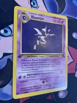 1999 Pokemon Fossil Haunter 1st Edition #21/62 Non-Holo Rare LP - Image 2