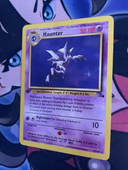 1999 Pokemon Fossil Haunter 1st Edition #21/62 Non-Holo Rare LP - Image 3