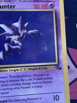 1999 Pokemon Fossil Haunter 1st Edition #21/62 Non-Holo Rare LP - Image 4