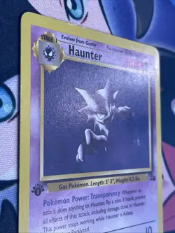 1999 Pokemon Fossil Haunter 1st Edition #21/62 Non-Holo Rare LP - Image 5