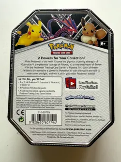 Pokemon Sword and Shield Eevee V Power Tin 2020 - Factory Sealed - Image 3