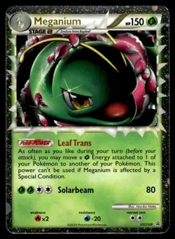 2010 Pokemon HeartGold SoulSilver Promos HGSS08 Meganium Light Play - Image 1