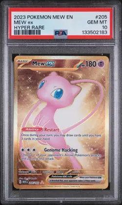PSA 10 Gem Mint Mew EX 2023 Hyper Rare Pokemon 151 HR 205/165 - Image 2