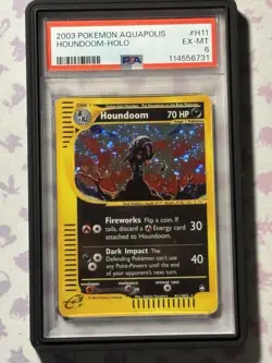 2003 Aquapolis Houndoom Holo Foil Rare H11/H32 WOTC E-Reader Series Pokemon - Image 2