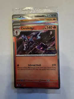Phantasmal Flames Prerelease Pokemon STAFF Promo set Toxtricity Ceruledge +2 - Image 3