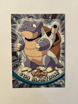 Blastoise #9 Non Holo Black Logo Pokemon Topps - Image 1