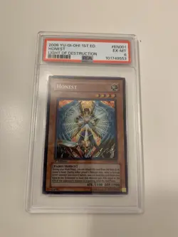 Honest Secret Rare LODT-EN001 1st Edition PSA 6 NM-MT Yugioh - Image 1