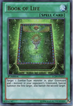 1996 TCG 1st Edition BOOK OF LIFE HOLO RARE #LCJW-EN211 - Image 1