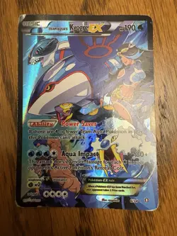 Pokemon TCG Team Aqua's Kyogre-EX Double Crisis Holo Card 6/34 - Image 1