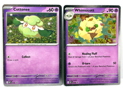 Cottonee & Whimsicott Pokemon TCG Phantasmal Flames Black Star Promo Cards - Image 1