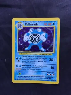 Pokemon Cards: Base Set Rare Holo: Poliwrath 13/102 - Image 1