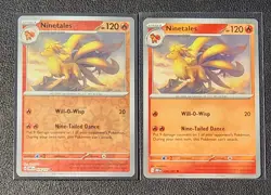2x Ninetales 029/197 (1 reverse holo) Pokemon card Obsidian Flames uncommon NM - Image 1