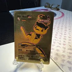 Mew VMAX Fan Art Display Card Gold Foil Hp310 Cross Fusion Strike💥💥💥 - Image 1