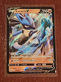 Pokemon Lucario V 078/189 Astral Radiance SWSH Holo Rare Full Art Card - Image 1
