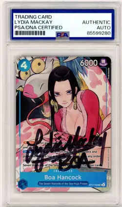PSA Lydia Mackay Signed Boa Hancock ST17-004 One Piece Promotion Cards Foil - Image 1