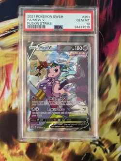 Mew V 251/264 PSA 10 Gem Mint Fusion Strike Graded Pokemon Card - Image 1