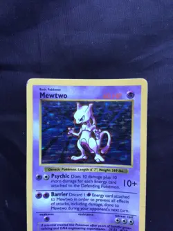Pokemon Cards: Base Set Shadowless Rare Holo: Mewtwo 10/102 - Image 2
