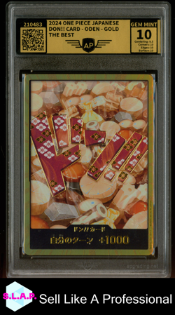 DON!! CARD ODEN GOLD ONE PIECE 2024 THE BEST JAPANESE AP 10 - Image 1