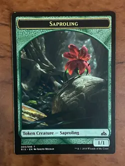 Saproling Token MTG Magic the Gathering Card LP Lightly Played RIX - Image 1