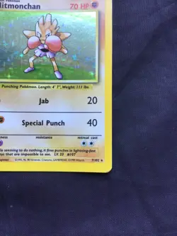 Pokemon Cards: Base Set Rare Holo: Hitmonchan 7/102 - Image 5