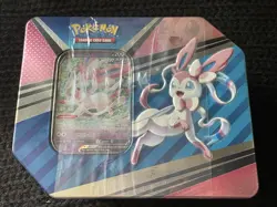 Sylveon V Tin, Pokemon Trading Card Game(Unopened-1 Foil Card, 5 Booster Packs) - Image 1
