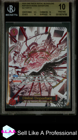 DIVINE DEPARTURE ALT ART R 2025 ONE PIECE CARD GAME ROYAL BLOOD OP10019 BGS 10 - Image 1