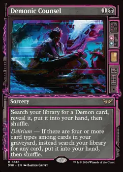 MTG Magic the Gathering Demonic Counsel (310/469) Duskmourn House of Horror NM - Image 1