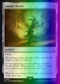 MTG Magic the Gathering Smoke Bomb (75/315) Assassin's Creed LP FOIL - Image 1