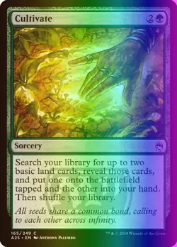 MTG Magic the Gathering Cultivate (165/267) Masters 25 LP FOIL - Image 1