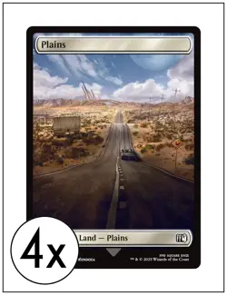 4x Plains, 0296, Full Art, Final Fantasy, Magic the Gathering MTG NM - Image 1