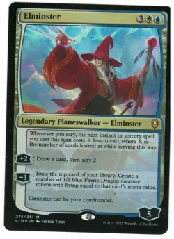 MTG Elminster Foil Planeswalker Battle for Baldurs Gate Magic the Gathering - Image 1