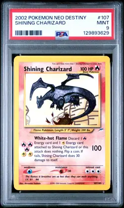 2002 POKEMON NEO DESTINY #107 SHINING CHARIZARD PSA 9 - Image 1