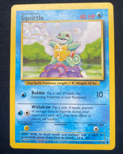 Pokemon TCG Squirtle Base Set 63/102 Regular LP - Image 1
