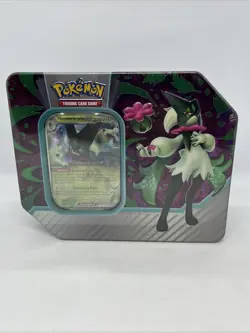 Pokemon TCG: Paldea Partners Meowscarada EX Tin - 5 Packs, Promos - Image 1