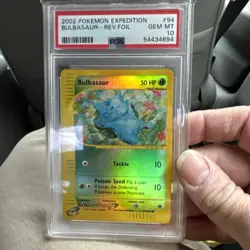 Pokemon expedition #94 reverse holo Bulbasaur pop 8 .PSA 10 GEM MINT - Image 2