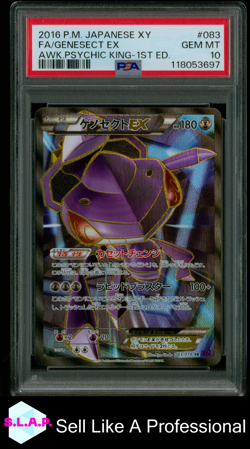 FA/GENESECT EX AWK.PSYCHIC KING-1ST ED. POKEMON JAP XY AWAKENING 2016 083 PSA 10 - Image 1